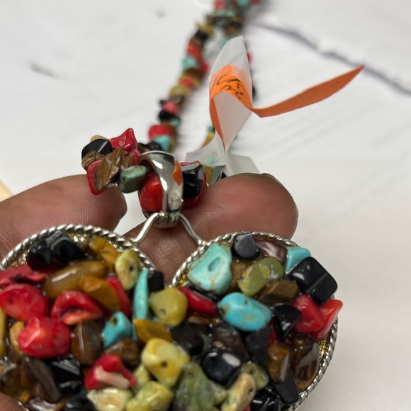 Colorful Gemstone Heart Necklace - NWOT - Picture 6 of 8